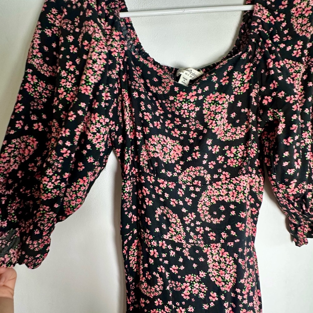 Miss Selfridge paisley Floral Puff Sleeve Dress - Picture 5 of 5